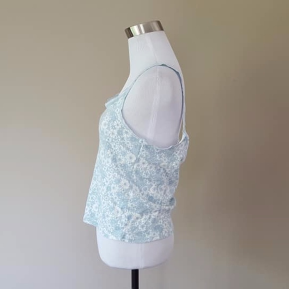 Blue Floral Cotton Cami Medium Old Navy Intimates - Picture 5 of 8